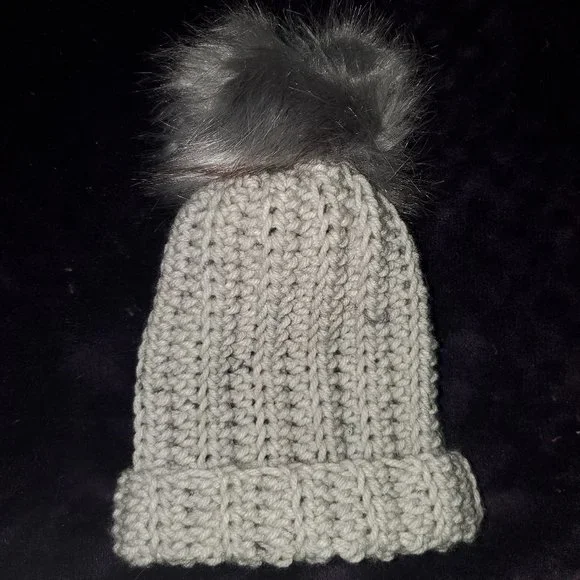 🌻HP🌻Handmade Crochet Baby Blanket & Hat Set - Picture 3 of 7